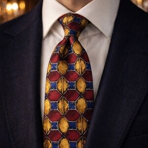 ERMENEGILDO ZEGNA Exclusive Design 100% Silk Tie